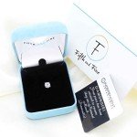 Diamond Stud Earrings in Sterling Silver 925