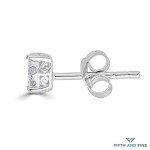Diamond Stud Earrings in Sterling Silver 925