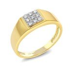 10k Yellow Gold Men's Diamond Wedding Ring