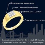 10k Yellow Gold Men's Diamond Wedding Ring