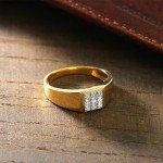 10k Yellow Gold Men's Diamond Wedding Ring