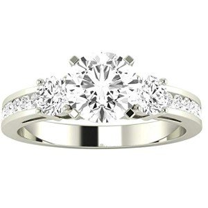1.1 Carat Three Stone Diamond Engagement Ring