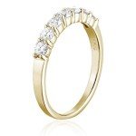 7 Stone Diamond Wedding Band in 14K Gold