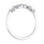 10K White Gold Diamond Nature Wedding Ring Size 7