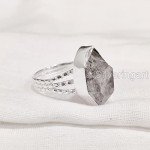 Natural Herkimer Diamond Ring - 925 Silver Band