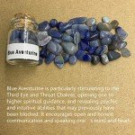 45 Crystal Gemstones in Glass Bottles Set