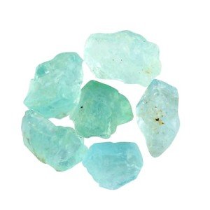 Raw Blue Aquamarine Gemstones for Jewelry Making