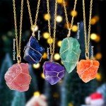 Natural Green Fluorite Crystal Pendant Necklace