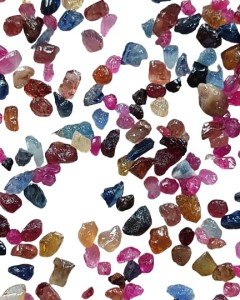 100 Natural Multi Sapphire Raw Gemstones