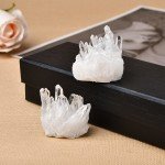 Raw White Quartz Crystal Cluster for Home Decor