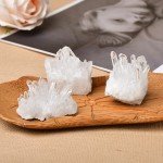 Raw White Quartz Crystal Cluster for Home Decor