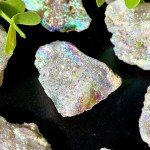 Aura White Agate Raw Stone Gemstone Jewelry Piece