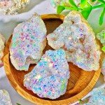 Aura White Agate Raw Stone - Gemstone Jewelry