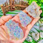 Aura White Agate Raw Stone - Gemstone Jewelry