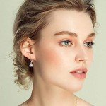 Rose Gold Opal Drop Earrings for Women