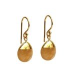 Yellow Aventurine Teardrop Dangle Earrings for Women
