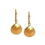 Yellow Aventurine Teardrop Dangle Earrings for Women
