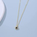 Dainty Gold Heart Star CZ Pendant Necklace