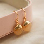 Yellow Aventurine Teardrop Dangle Earrings for Women