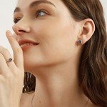 Cushion Halo CZ Stud Earrings in 18K White Gold