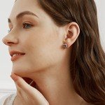 Cushion Halo CZ Stud Earrings in 18K White Gold