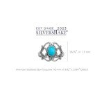 Sterling Silver Victorian Blue Turquoise Rope Ring