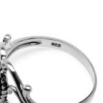 Sterling Silver Victorian Blue Turquoise Rope Ring