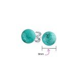 Three-Piece Gemstone Round Stud Earrings Set