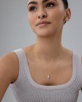 14K Gold Plated Aquamarine Gemstone Necklace