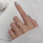 Dainty Adjustable Leaf Stackable Cubic Zirconia Jewelry