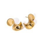 Elegant Twisted 18k Gold Plated Earrings
