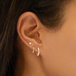 Dainty Gold-Plated Pearl Hoop Earrings for Women