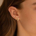 Dainty Gold-Plated Pearl Hoop Earrings for Women