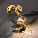Elegant Twisted 18k Gold Plated Earrings