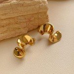 Elegant Twisted 18k Gold Plated Earrings