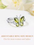 Dainty Silver Butterfly Ring with CZ Gemstone