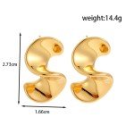 Elegant Twisted 18k Gold Plated Earrings