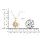 14K Gold Plated Sunflower Necklace for Women