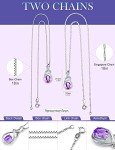 Amethyst Birthstone Pendant Necklace for Women