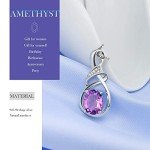 Amethyst Birthstone Pendant Necklace for Women