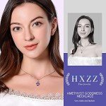 Amethyst Birthstone Pendant Necklace for Women