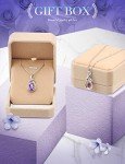 Amethyst Birthstone Pendant Necklace for Women