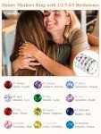 Sterling Silver Personalized Birthstone Mother's Ring