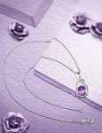 Amethyst Birthstone Pendant Necklace for Women