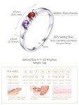 Sterling Silver Personalized Birthstone Mother's Ring