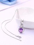 Amethyst Birthstone Pendant Necklace for Women