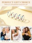 Sterling Silver Personalized Birthstone Mother's Ring
