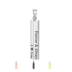 Personalized 3D Vertical Bar Name Necklace