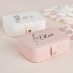 Personalized Leather Travel Jewelry Case for Women