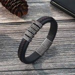 Personalized Leather Bracelet with Custom Name Beads